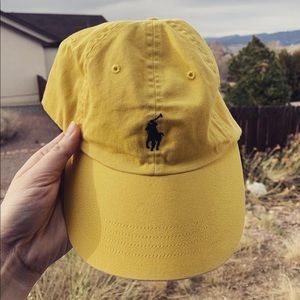 Yellow Ralph Lauren Polo hat